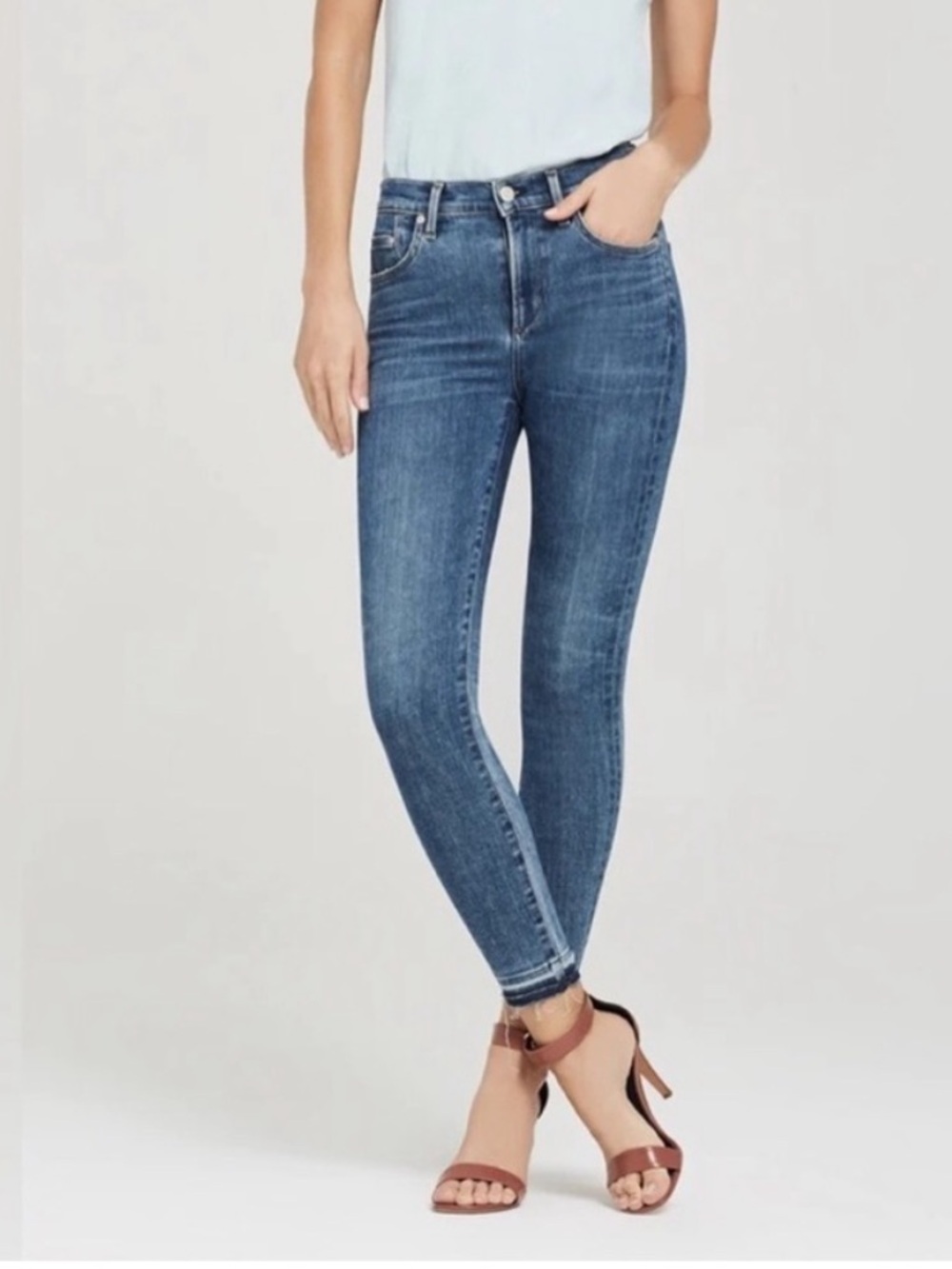 Citizens of Humanity COH Rocket Crop High Rise Skinny Denim Blue Jeans Size 28